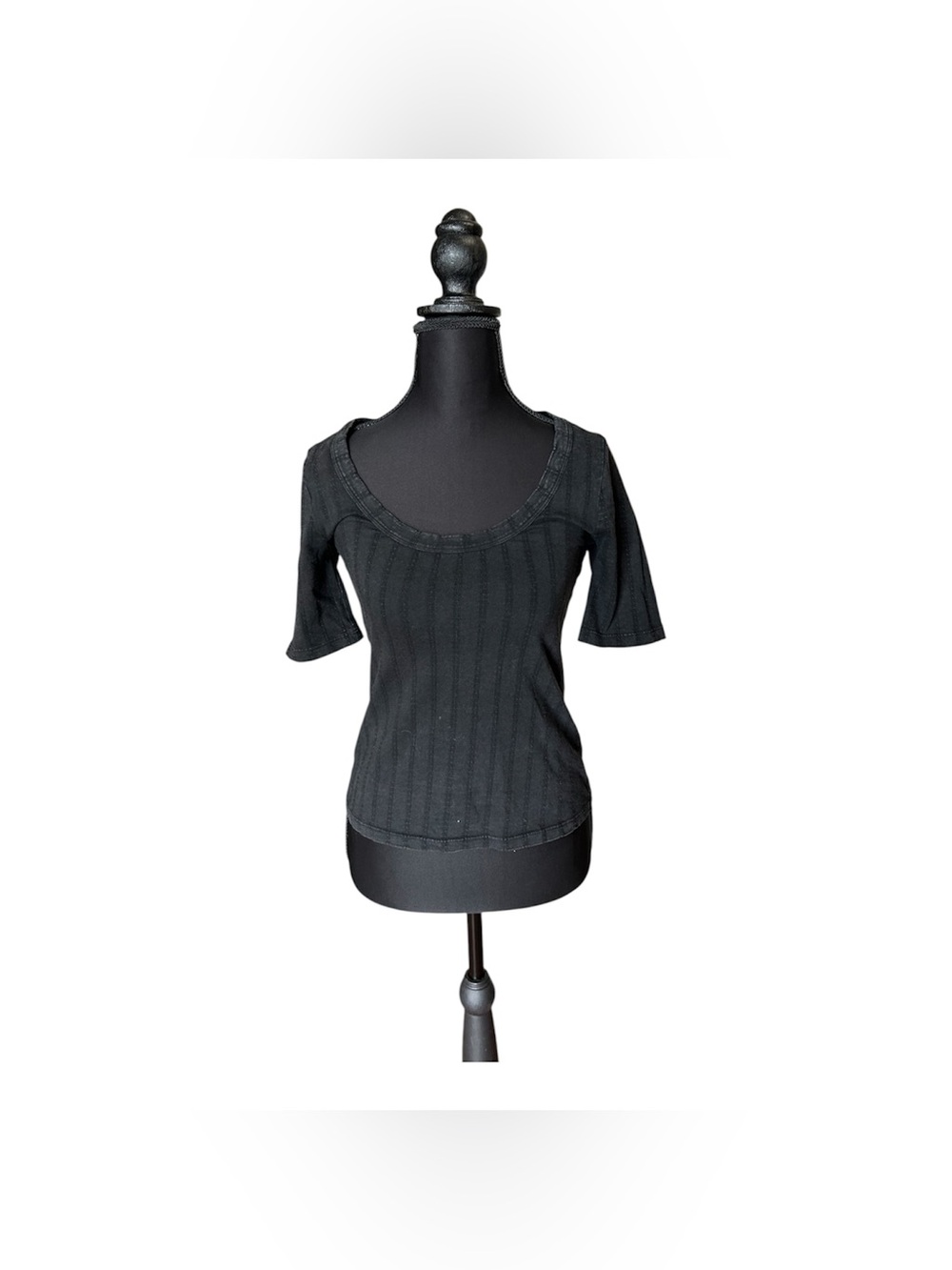 Pilcro by Anthropologie black ribbed top
